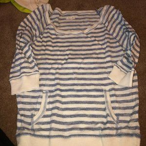 Aerie Casual Sweater w/Kangaroo Pocket 3/4 Sleeve Sz. L